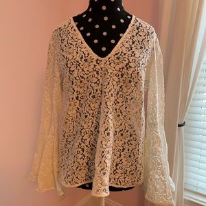 NWT Zara White Lace Blouse